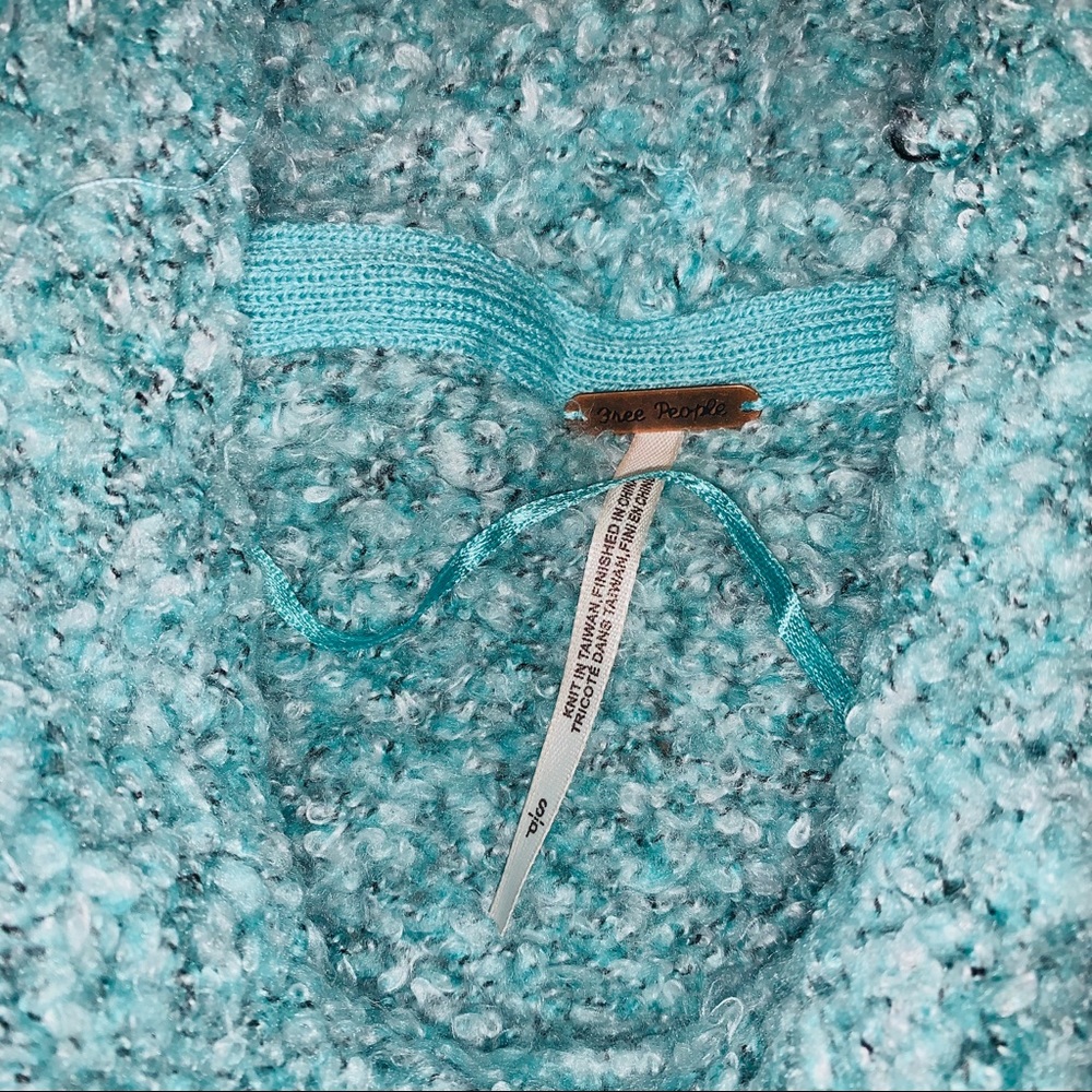 LAST SZ S! NWT Free People | BFF Sweater Aqua Star - Picture 11 of 14